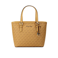 Thumbnail for Michael Kors Jet Set Cider PVC Leather XS Carryall Top Zip Tote Bag Purse - Luxour