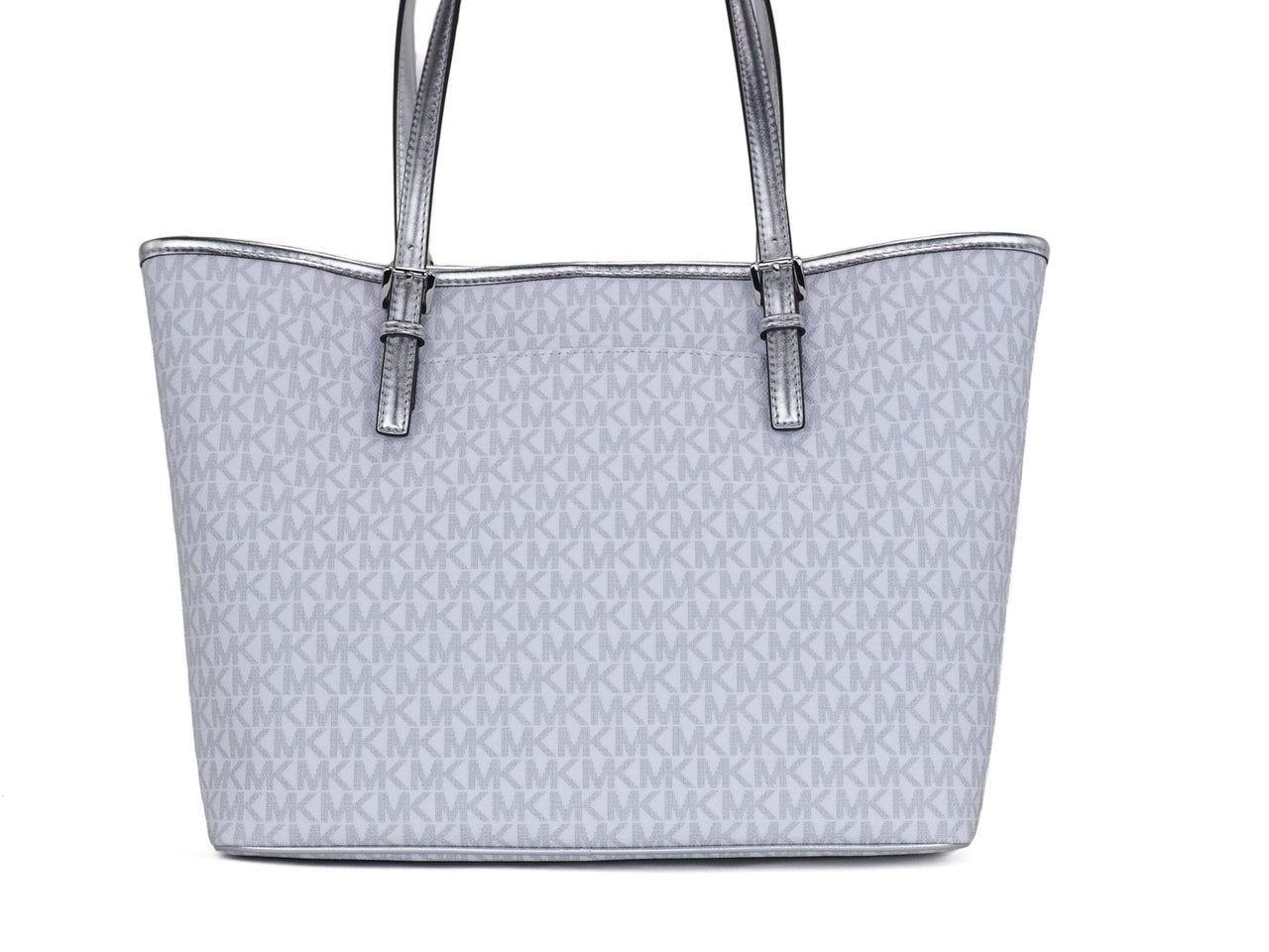 Luxour, Michael Kors Jet Set Girls Print Medium Signature PVC Carryall Shoulder Tote Handbag (Bright White Multi), 