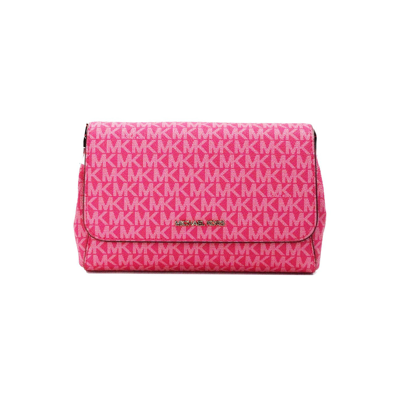 Luxour, Michael Kors Jet Set Medium Electric Pink Convertible Pouchette Crossbody Bag, 