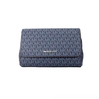 Thumbnail for Luxour, Michael Kors Jet Set Medium Navy Blue PVC Convertible Pouchette Crossbody Bag, 