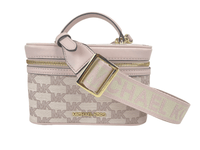 Thumbnail for Luxour, Michael Kors Jet Set Medium Powder Blush Jacquard Canvas Zip Trunk Crossbody Bag, 