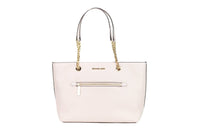 Thumbnail for Luxour, Michael Kors Jet Set Medium Powder Blush Leather Front Zip Chain Tote Bag Purse, 