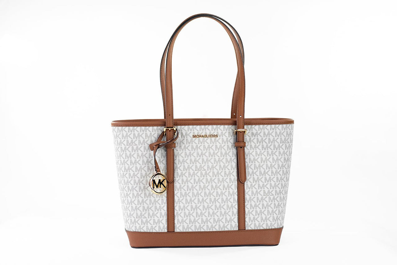 Luxour, Michael Kors - Canvas Beige Tote Bag, 