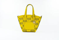 Thumbnail for Michael Kors Kimber Small Daffodil Leather 2 - in - 1 Zip Tote Messenger Bag Purse - Luxour