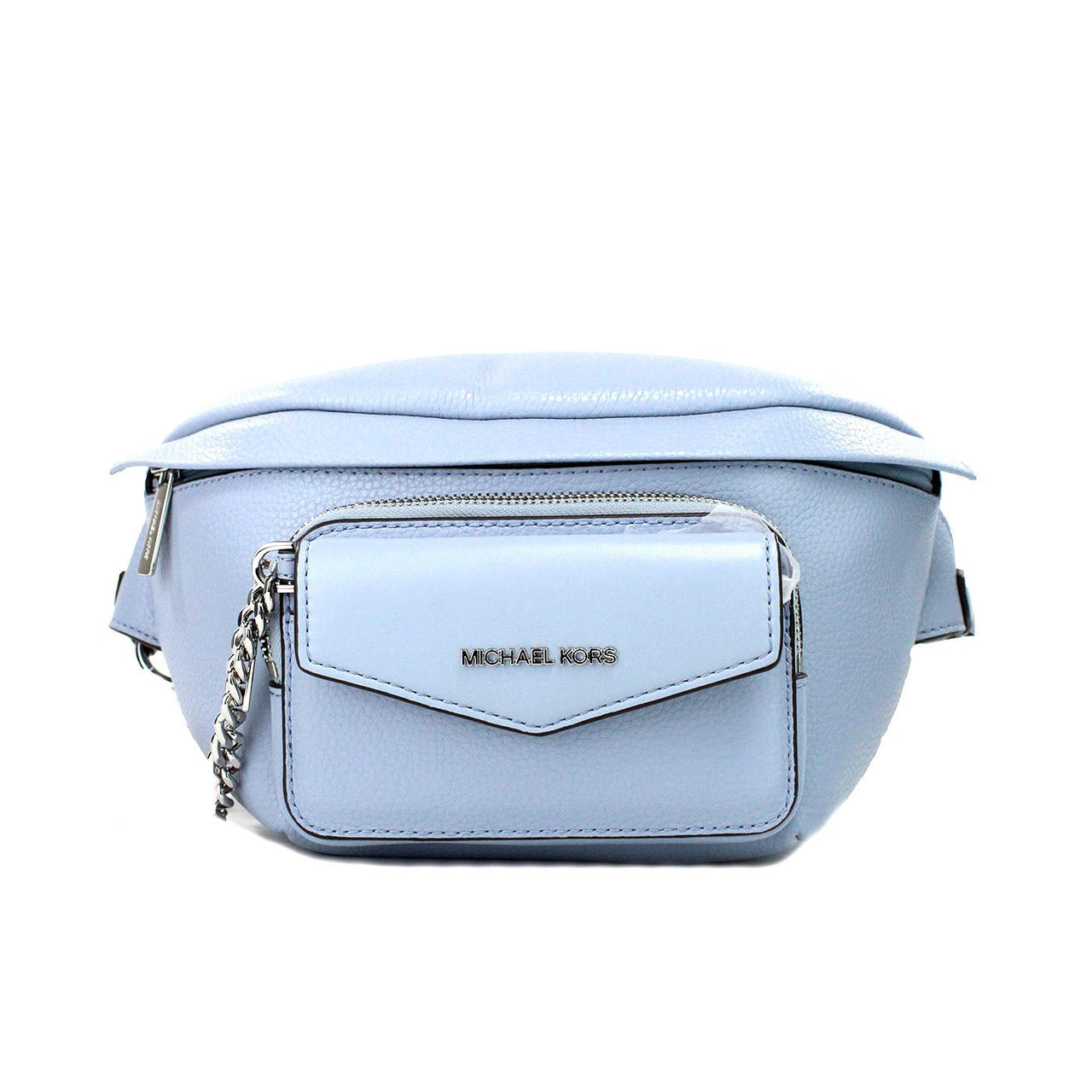 Michael Kors Maisie Large Pale Blue 2 - n - 1 Waistpack Card Case Fanny Pack Bag - Luxour