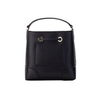 Thumbnail for Michael Kors Mercer Small Black Pebbled Leather Bucket Crossbody Bag Purse - Luxour