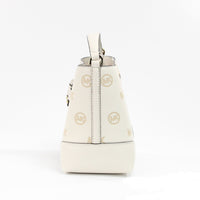 Thumbnail for Michael Kors Mercer Small Light Cream Embossed Drawstring Bucket Messenger Bag - Luxour