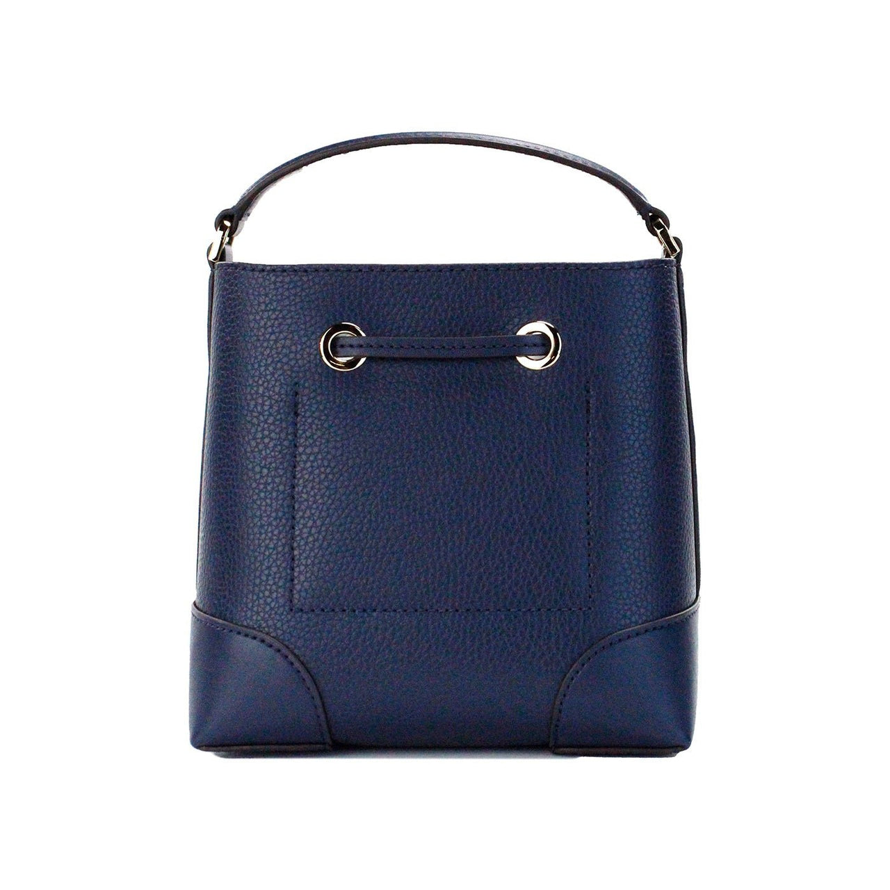 Michael Kors Mercer Small Navy Pebbled Leather Bucket Crossbody Bag Purse - Luxour