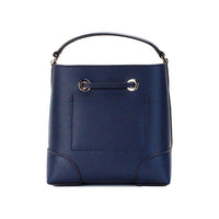 Thumbnail for Michael Kors Mercer Small Navy Pebbled Leather Bucket Crossbody Bag Purse - Luxour