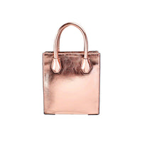 Thumbnail for Michael Kors Mercer XS Primrose Metallic North South Shopper Crossbody Bag - Luxour