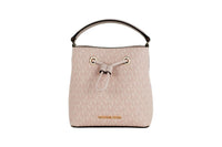 Thumbnail for Luxour, Michael Kors Suri Small Dark Powder Blush Signature PVC Bucket Crossbody Handbag, 