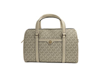 Thumbnail for Michael Kors Travel Medium Duffle Satchel Crossbody Bag Purse Cream - Luxour