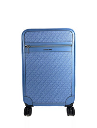 Thumbnail for Michael Kors Travel Small Pacific Blue Signature Trolley Rolling Suitcase Carry On - Luxour