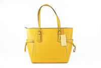 Thumbnail for Luxour, Michael Kors Voyager Large Marigold Pebbled Leather East West Tote Bag Purse, 