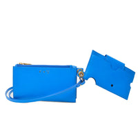 Thumbnail for Off - White Blue Leather Shoulder Bag - Luxour