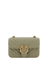 Thumbnail for PINKO Chic Mini Love Bell Shoulder Bag in Noce Green - Luxour