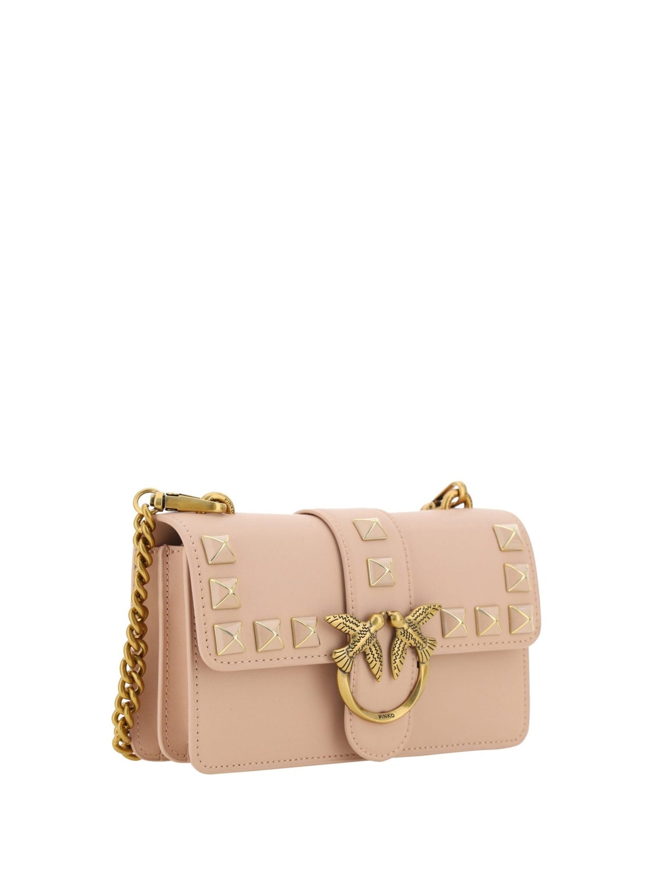 PINKO Chic Pink Cipria Mini Love Shoulder Bag - Luxour