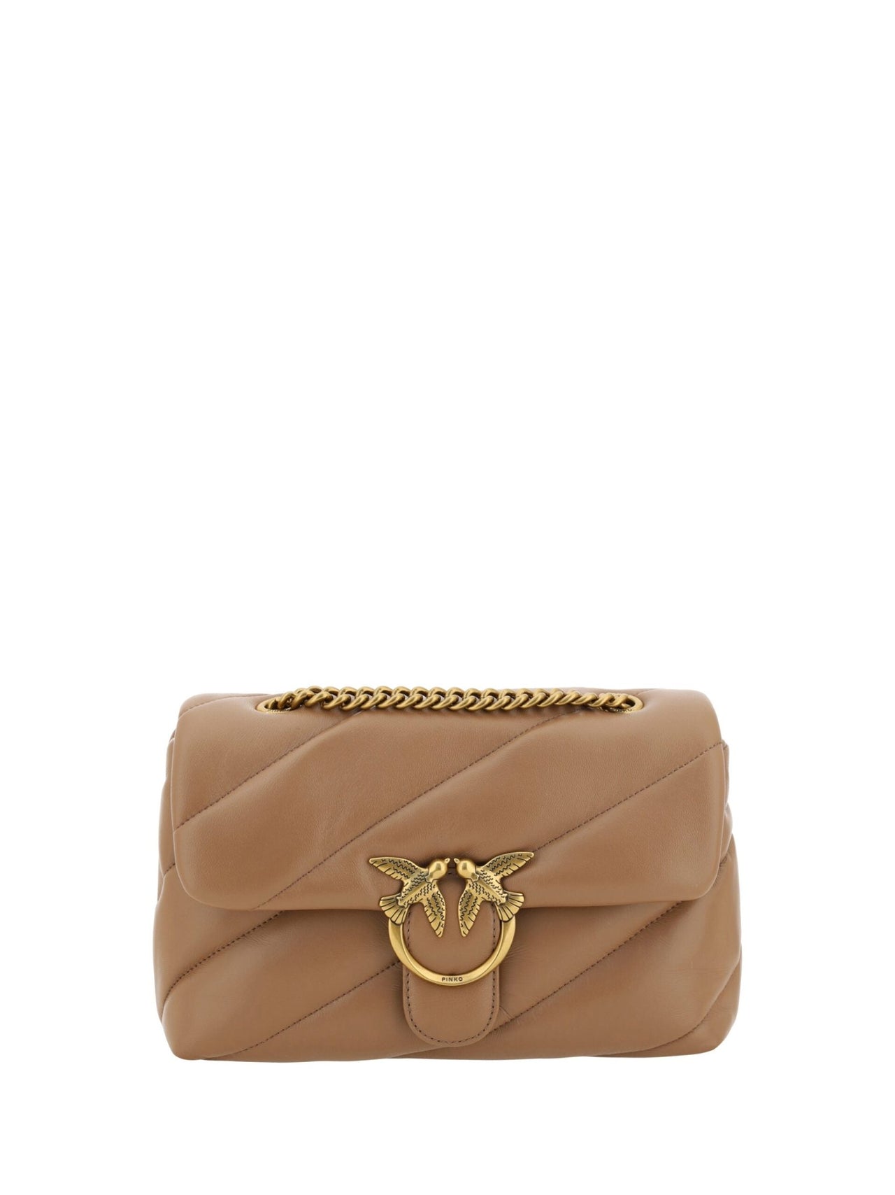 PINKO Elegant Quilted Calf Leather Shoulder Bag - Luxour