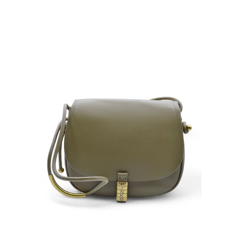 PINKO Green Leather Crossbody Bag - Luxour