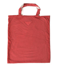 Thumbnail for Prada Chic Red and White Fabric Tote Bag - Luxour