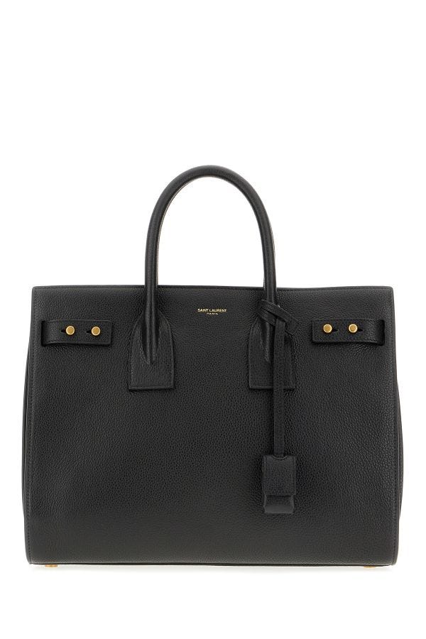 Saint Laurent Black Calf Leather Sac De Jour Handbag - Luxour