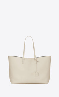 Thumbnail for Saint Laurent White Calf Leather Tote Shoulder Bag - Luxour