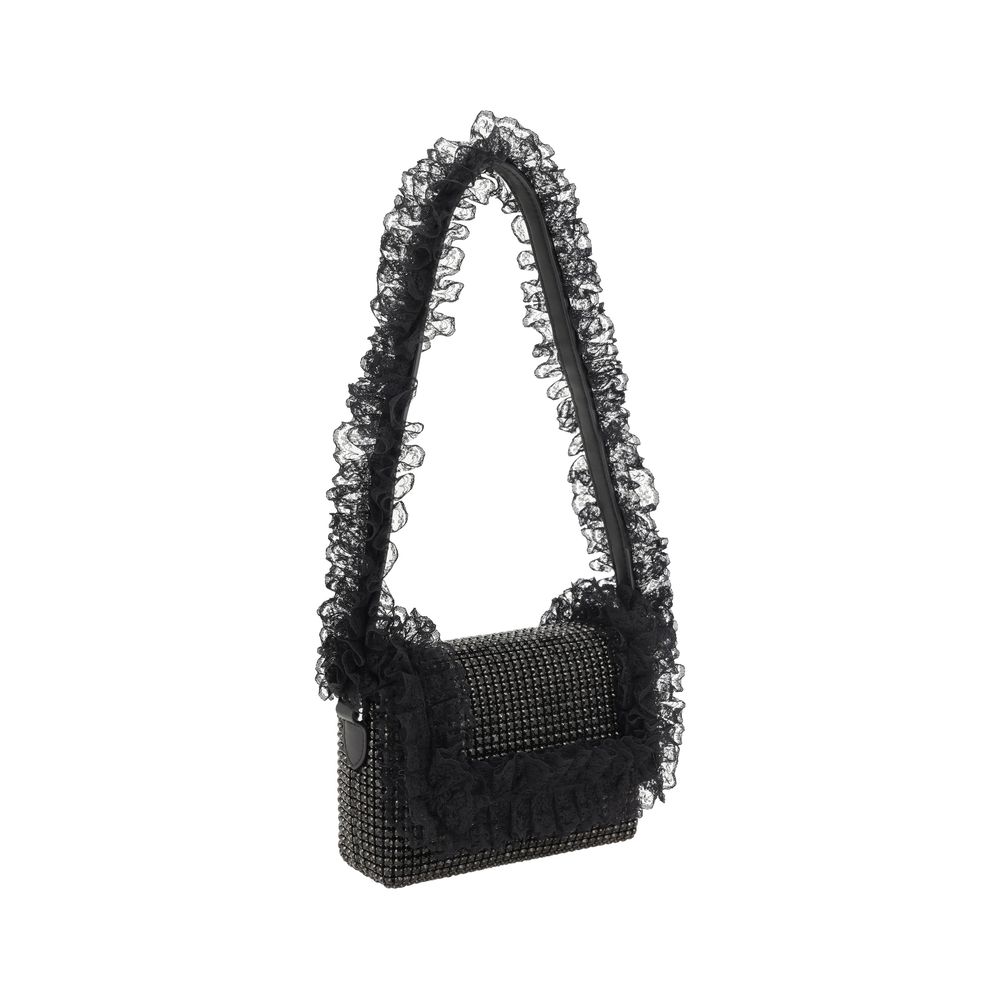 Self - Portrait Crystal Lace Shoulder Bag - Luxour