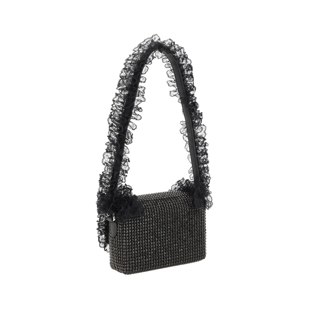 Self - Portrait Crystal Lace Shoulder Bag - Luxour