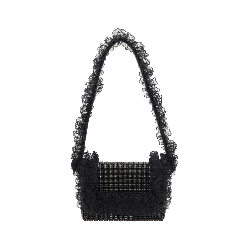 Self - Portrait Crystal Lace Shoulder Bag - Luxour