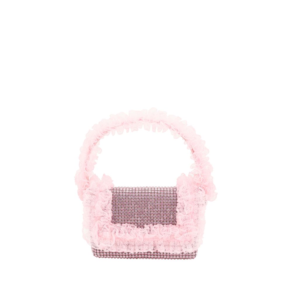 Self - Portrait Crystal Lace Shoulder Bag - Luxour