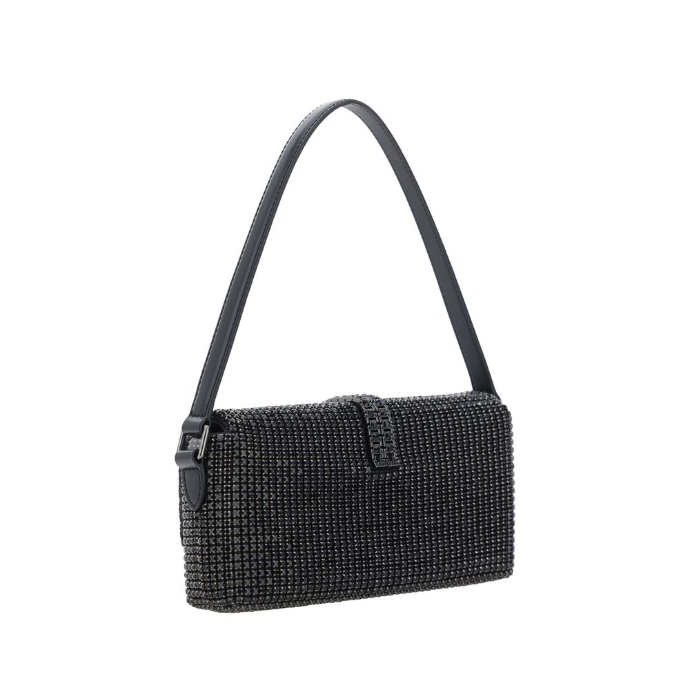 Self - Portrait Strass Baguette Shoulder Bag - Luxour