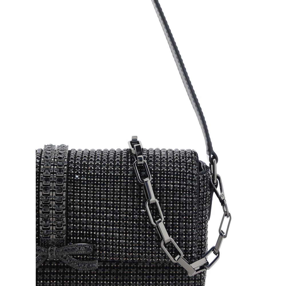 Self - Portrait Strass Baguette Shoulder Bag - Luxour