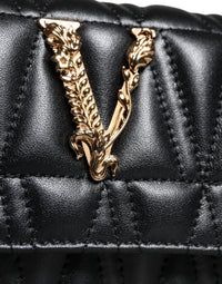 Thumbnail for Luxour, Versace Black Mini Nappa Leather Crossbody Shoulder Bag, 