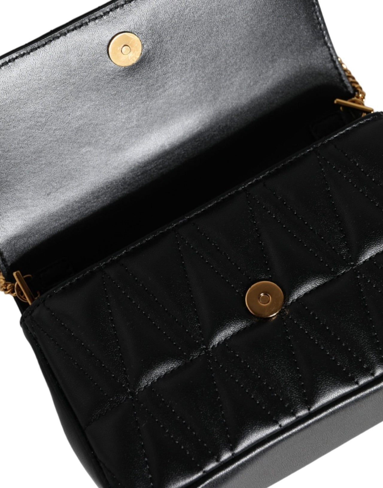 Luxour, Versace Black Mini Nappa Leather Crossbody Shoulder Bag, 