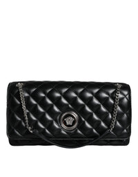 Thumbnail for Luxour, Versace Black Quilted Lambskin Leather Crossbody Shoulder Bag, 