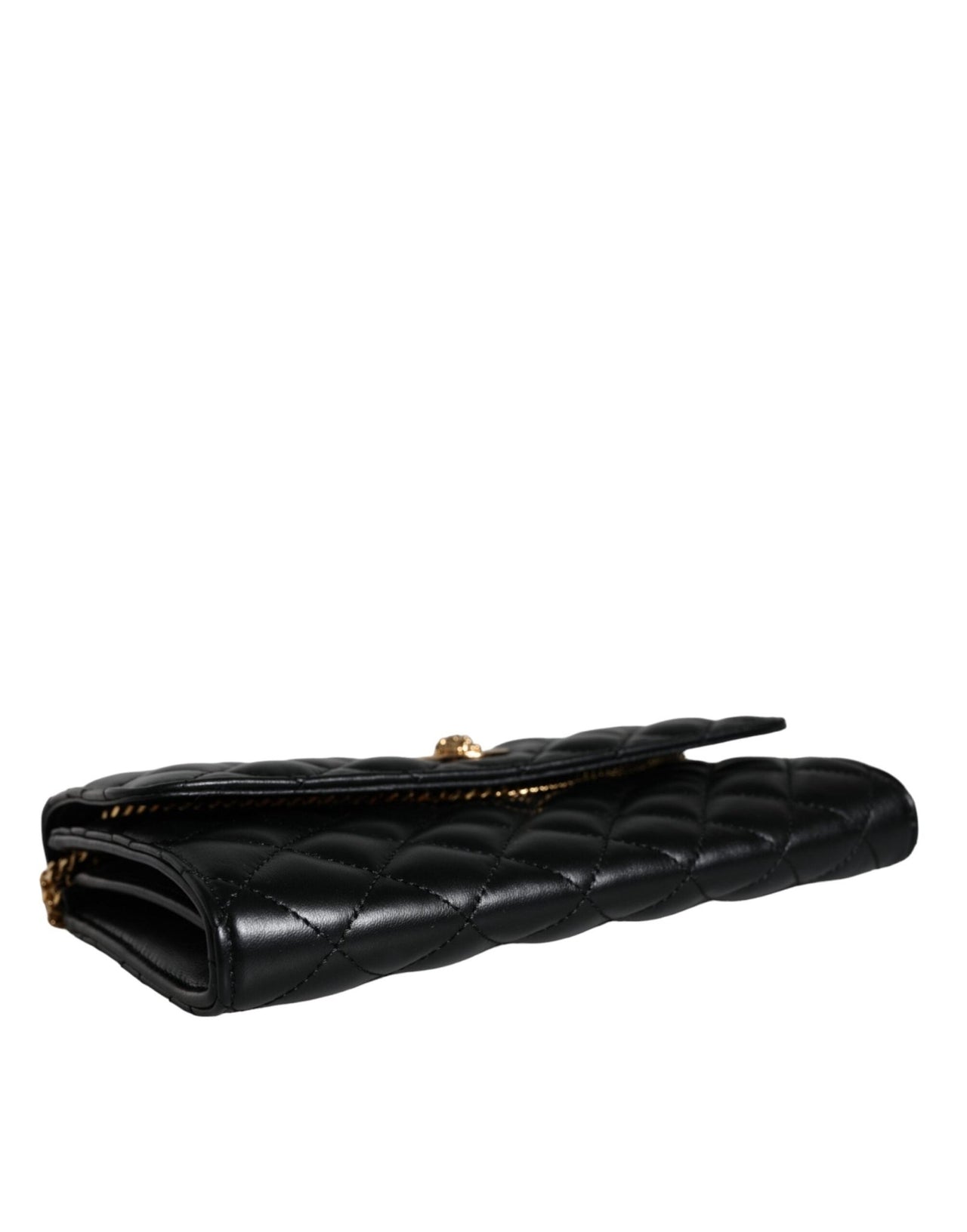 Luxour, Versace Black Quilted Nappa Leather Crossbody Shoulder Bag, 