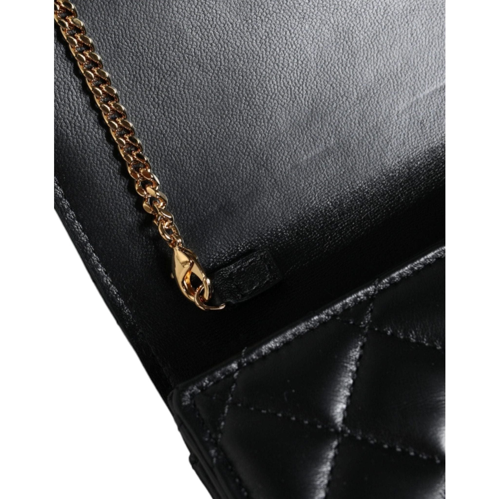 Luxour, Versace Black Quilted Nappa Leather Crossbody Shoulder Bag, 