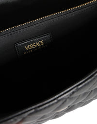 Thumbnail for Luxour, Versace Black Quilted Nappa Leather Crossbody Shoulder Bag, 