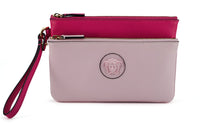 Thumbnail for Versace Elegant Pink Leather Pouch Clutch - Luxour