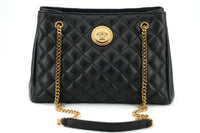 Thumbnail for Versace Elegant Quilted Nappa Leather Tote Bag - Luxour