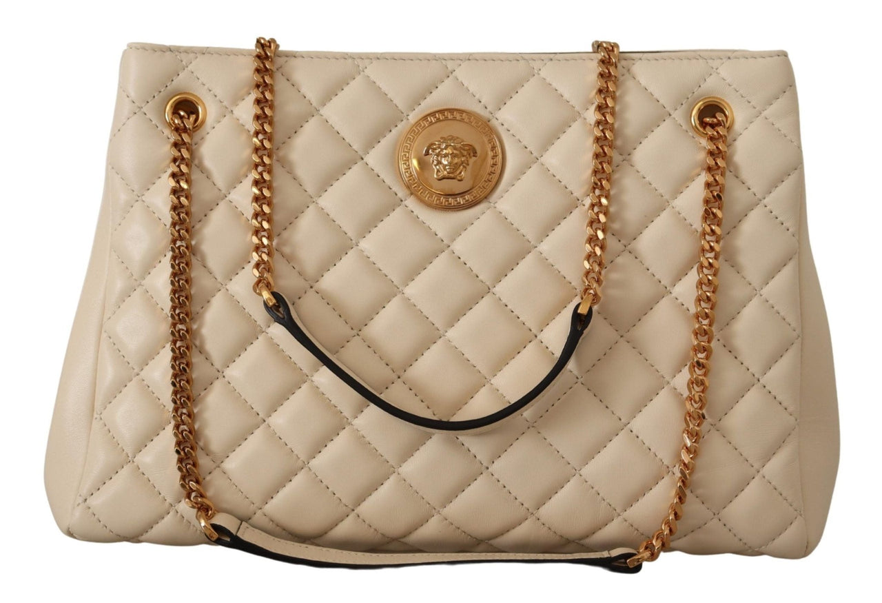 Luxour, Versace - Canvas Beige Tote Bag, 