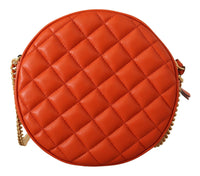 Thumbnail for Versace Elegant Round Nappa Leather Crossbody Bag - Luxour