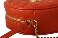 Thumbnail for Versace Elegant Round Nappa Leather Crossbody Bag - Luxour