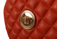 Thumbnail for Versace Elegant Round Nappa Leather Crossbody Bag - Luxour