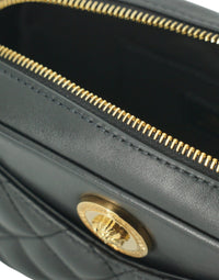 Thumbnail for Versace Elegant Small Black Leather Crossbody Bag - Luxour