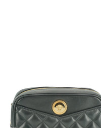 Thumbnail for Versace Elegant Small Black Leather Crossbody Bag - Luxour