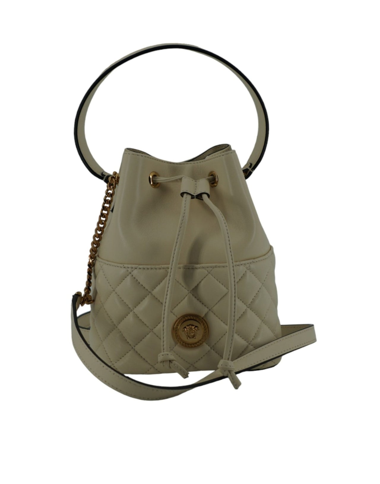 Luxour, Versace - Canvas Beige Shoulder Bag, 