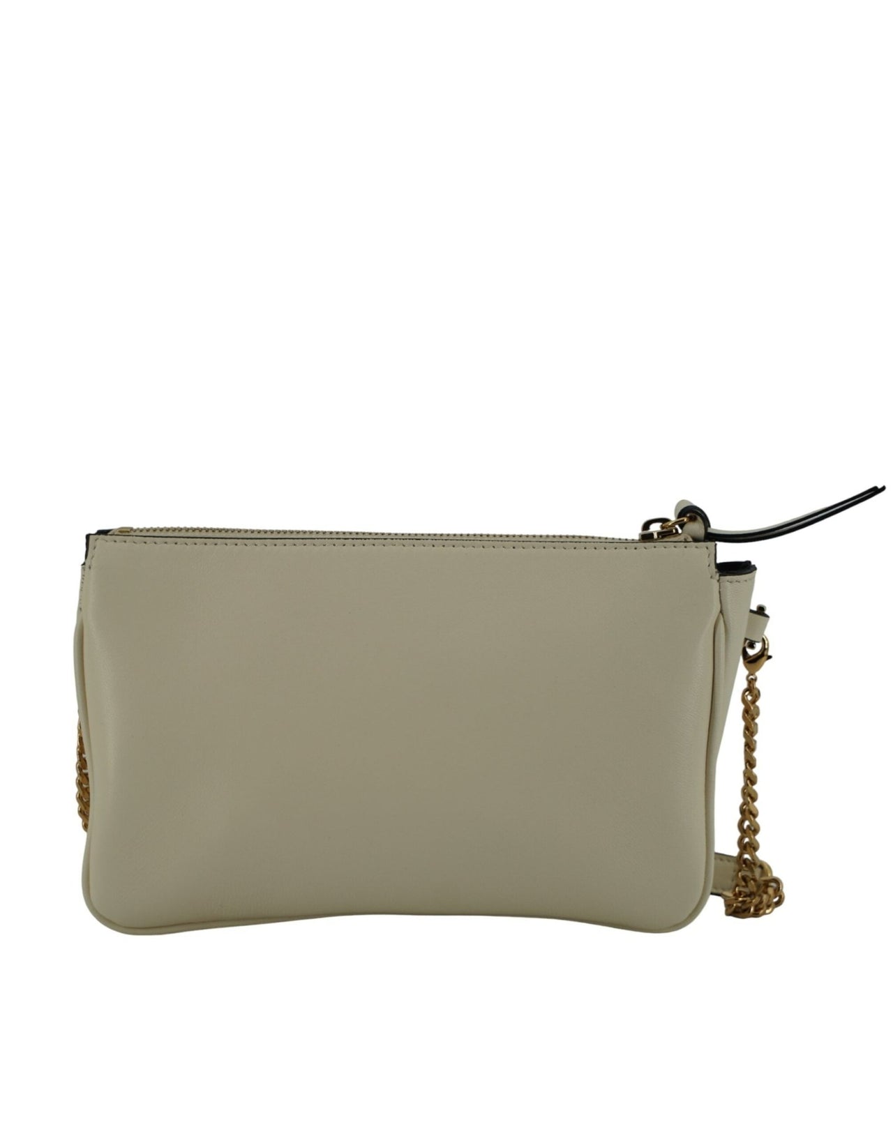 Versace Elegant White Lamb Leather Crossbody Pouch - Luxour