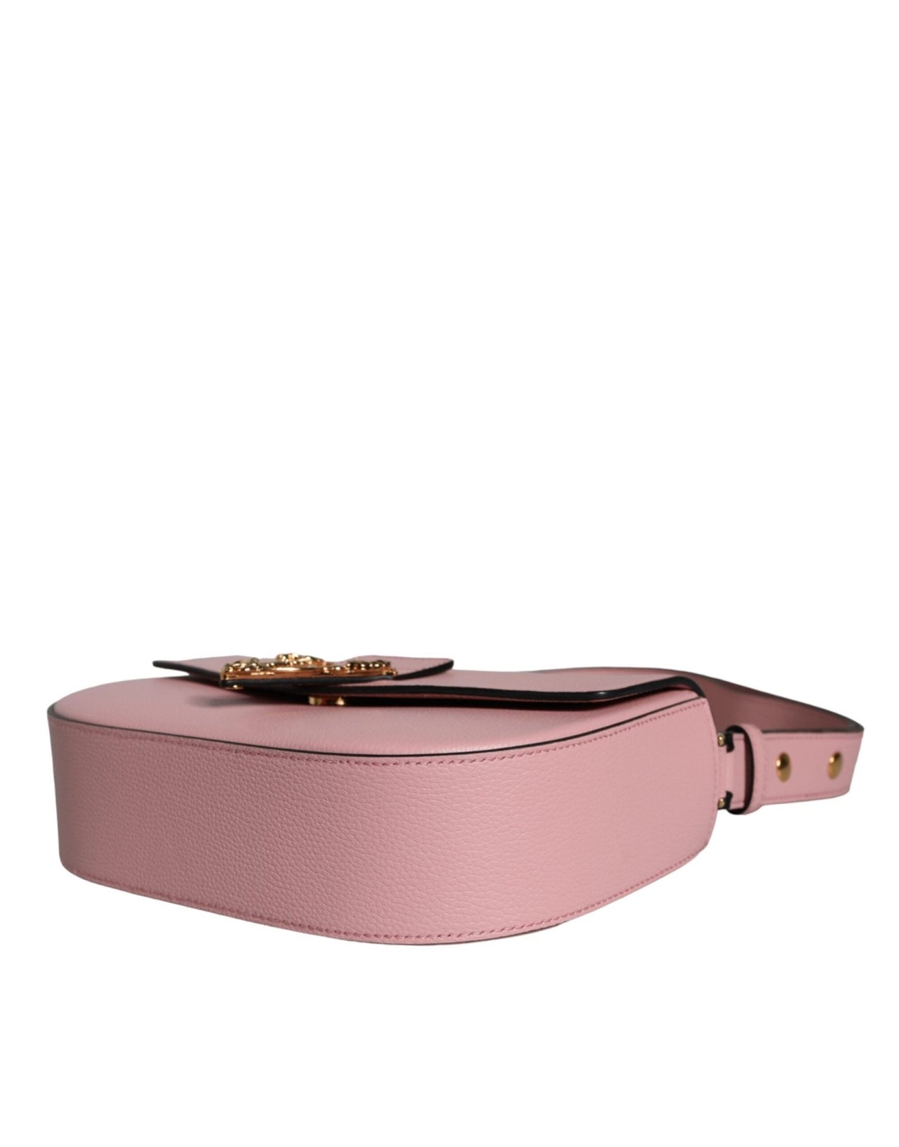 Luxour, Versace Pink Grainy Calf Leather Logo Crossbody Shoulder Bag, 