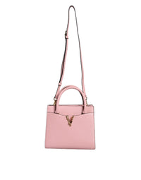 Thumbnail for Luxour, Versace Pink Small Top Handle Grainy Calf Leather Crossbody Bag, 